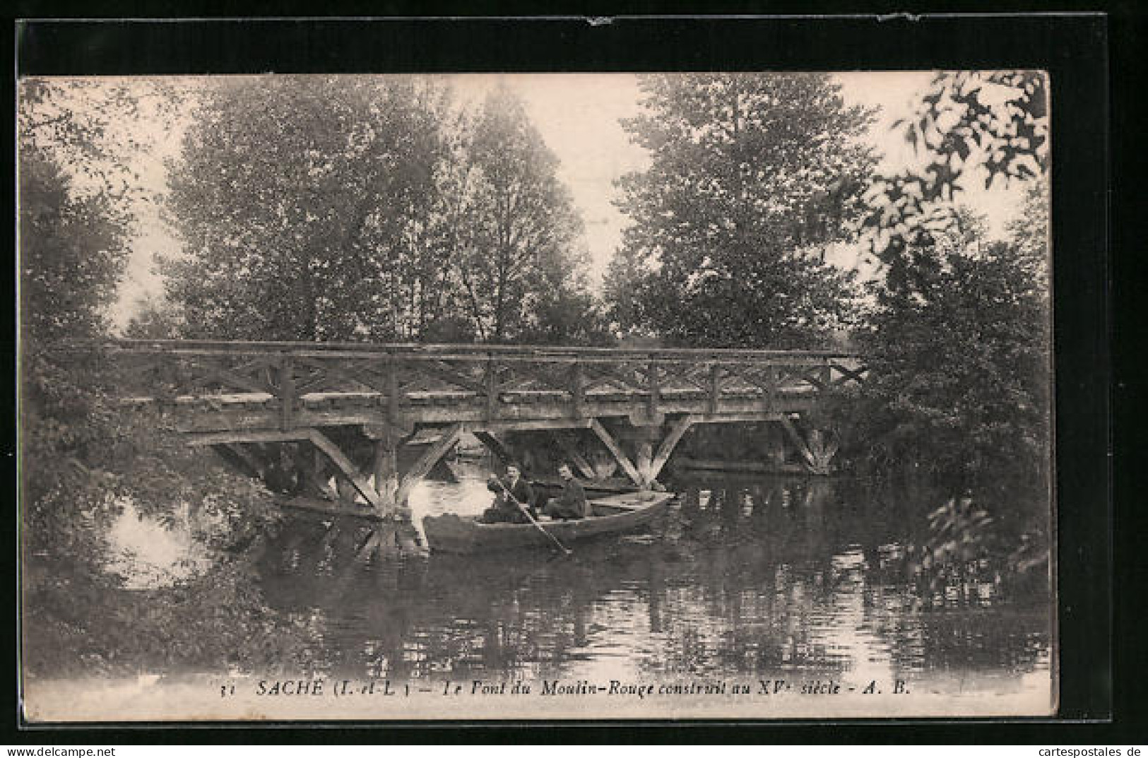 CPA Sache, Le Pont Du Moulin-Rouge Construit Au XV Siecle  - Other & Unclassified