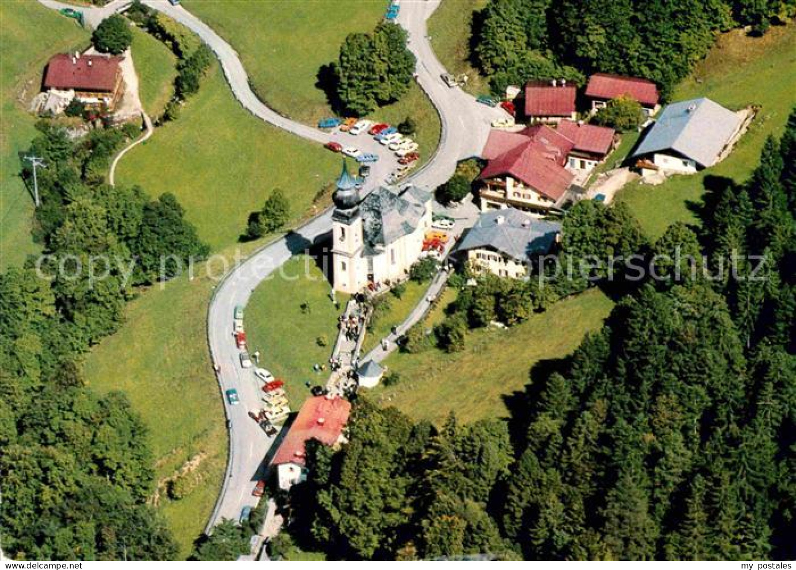 72754063 Berchtesgaden Fliegeraufnahme Wallfahrtskirche Maria Gern Berchtesgaden - Berchtesgaden