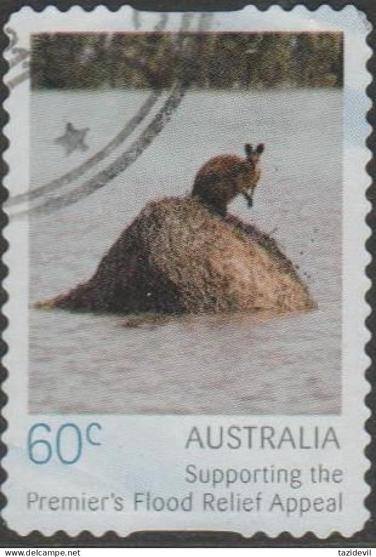 AUSTRALIA - DIE-CUT-USED 2011 60c Queensland Premier's Flood Relief Fund - Wildlife Rescue - Used Stamps