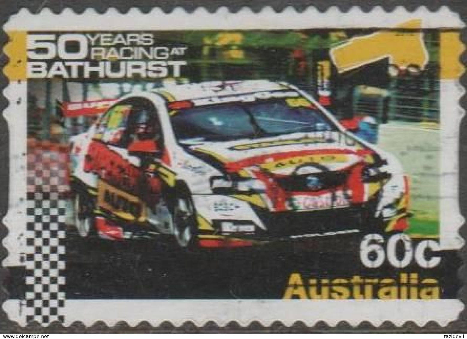 AUSTRALIA - DIE-CUT-USED 2012 60c Fifty Years Of Motor Racing At Bathurst - Ingall's Holden - Oblitérés