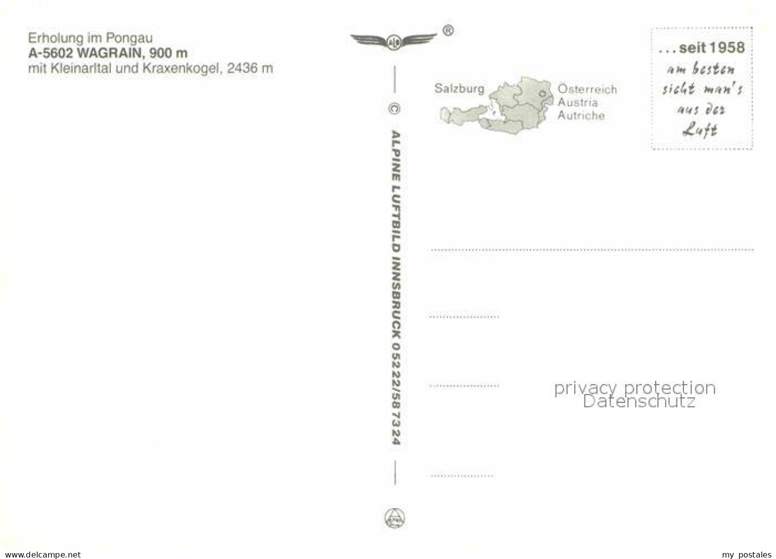 72752676 Wagrain Salzburg Fliegeraufnahme Mit Kleinarltal Und Kraxenkogel Wagrai - Other & Unclassified