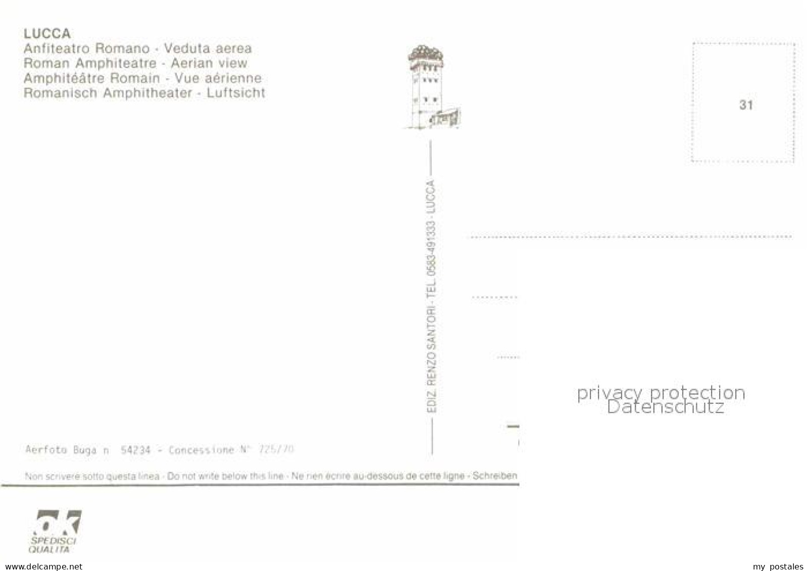 72752538 Lucca Fliegeraufnahme Anfiteatro Romano Lucca - Other & Unclassified