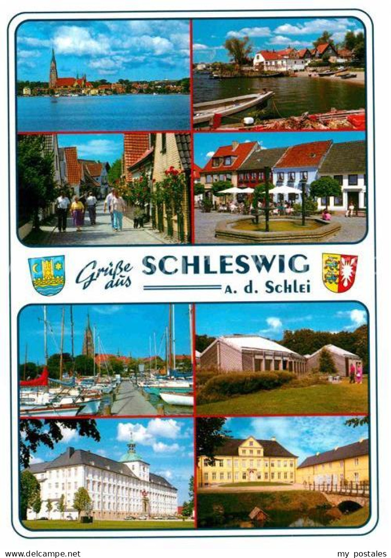 72752372 Schleswig Schlei Fussgaengerzone Brunnen Kirche Hafen Erfde - Sonstige & Ohne Zuordnung