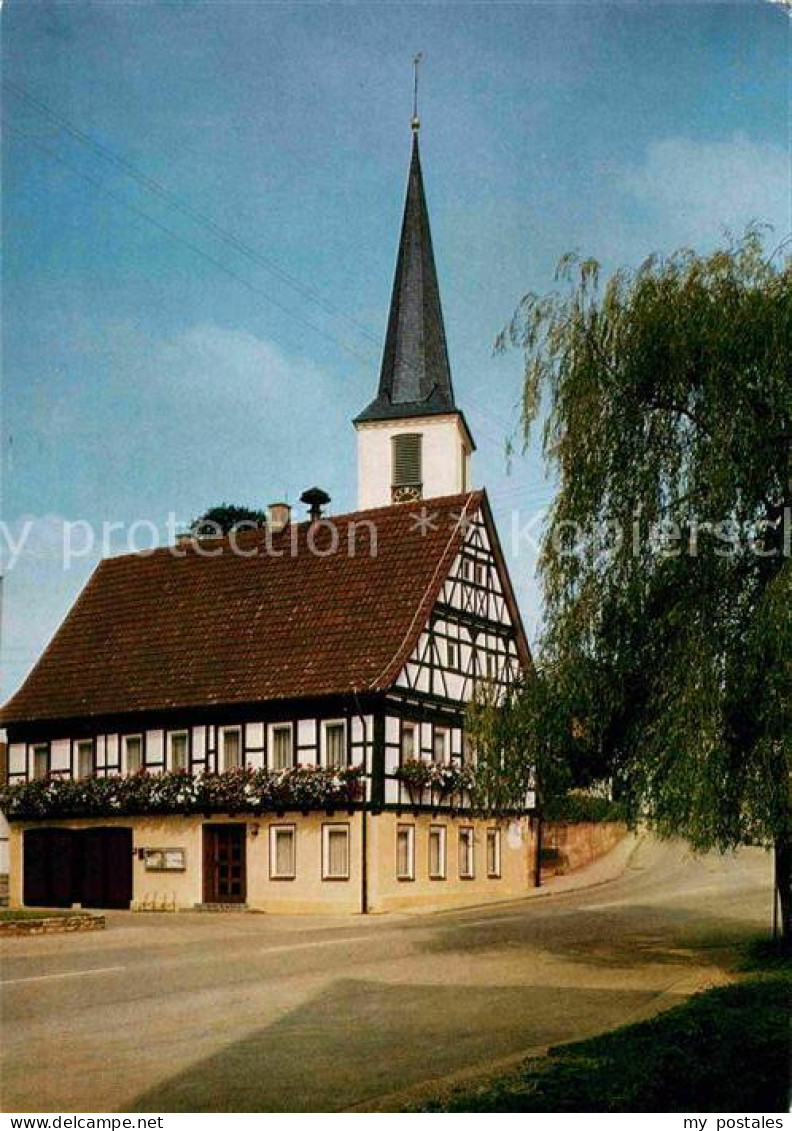 72751963 Ohmden Fachwerk Rathaus Kirche Ohmden - Sonstige & Ohne Zuordnung