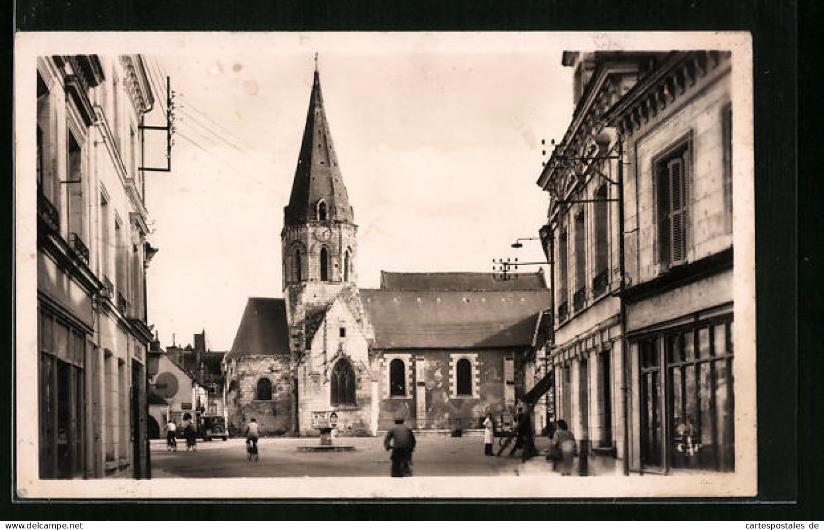 CPA Blere, L`Eglise Et La Rue Du Pont  - Sonstige & Ohne Zuordnung