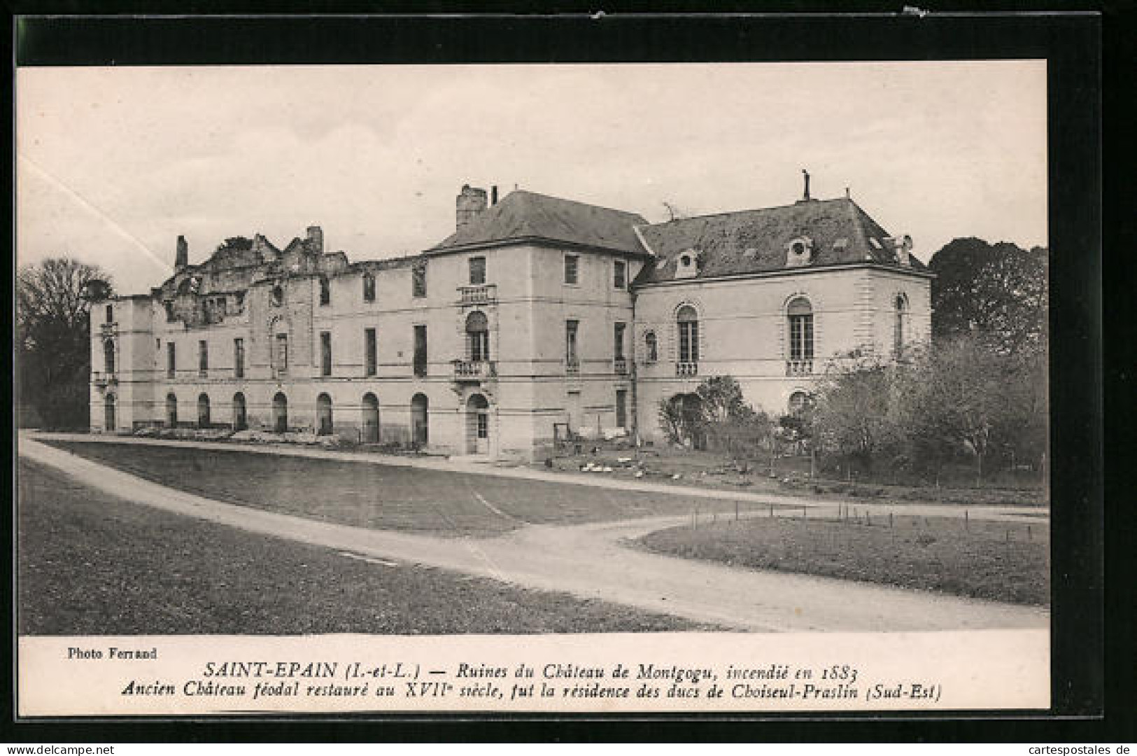 CPA Saint-Epain, Ruines Du Chateau De Montgogu  - Sonstige & Ohne Zuordnung