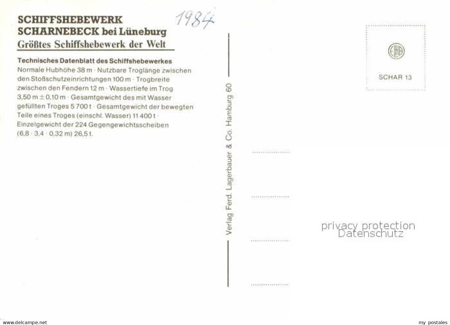 72751792 Scharnebeck Lueneburg Schiffshebewerk Scharnebeck Lueneburg - Andere & Zonder Classificatie