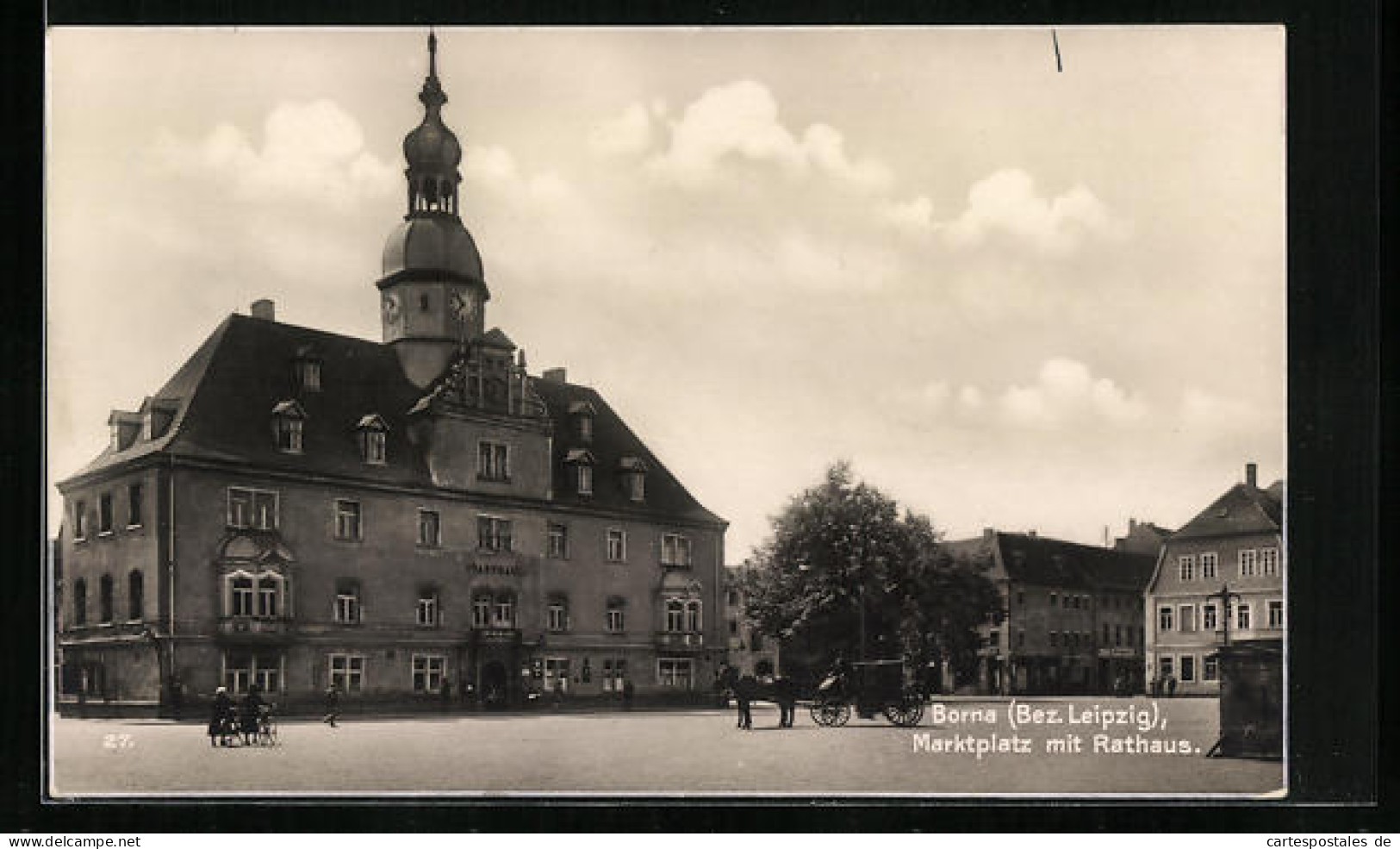 AK Borna, Das Rathaus Auf Dem Marktplatz  - Borna