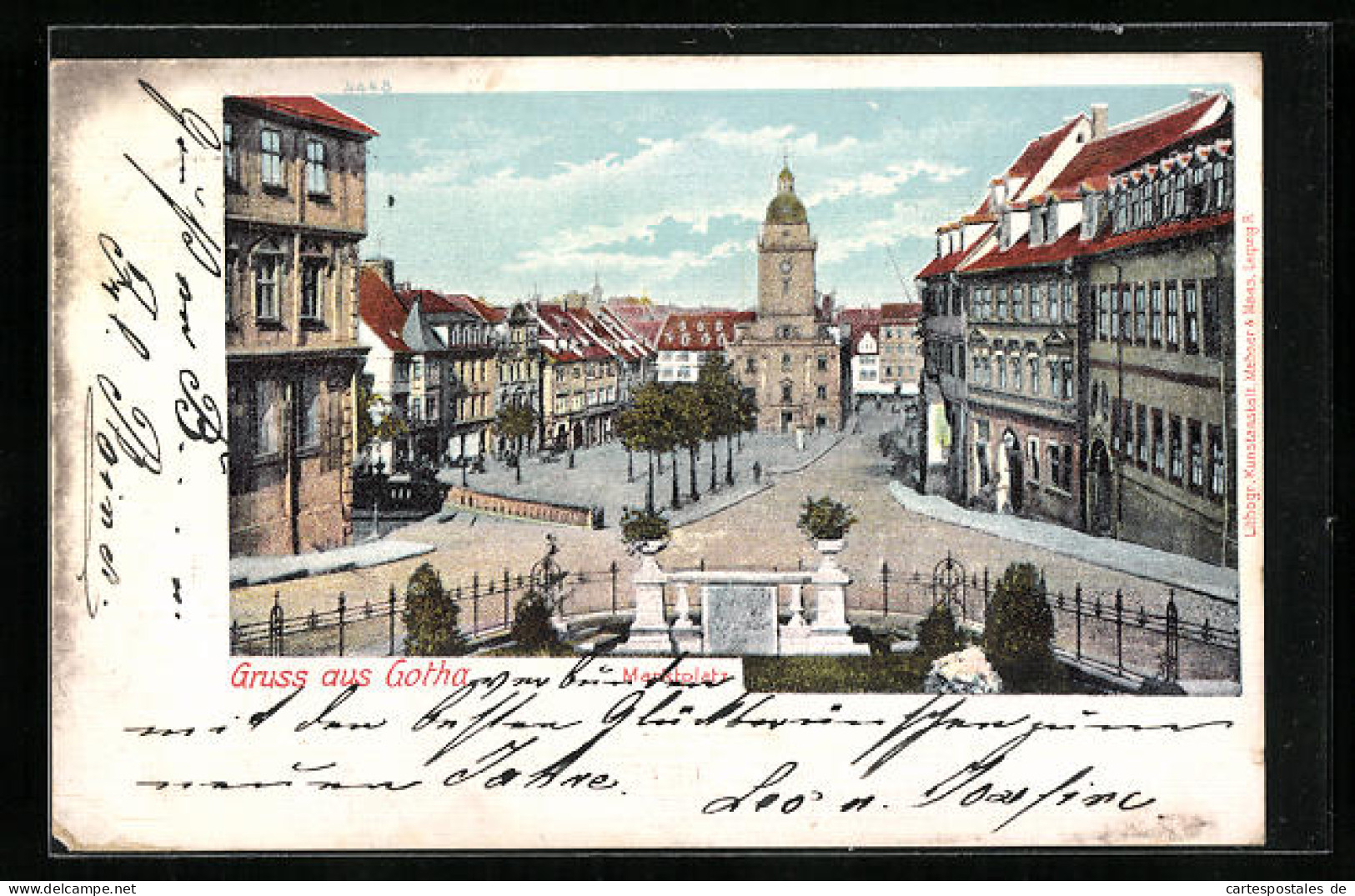 AK Gotha, Das Rathaus Am Marktplatz  - Gotha