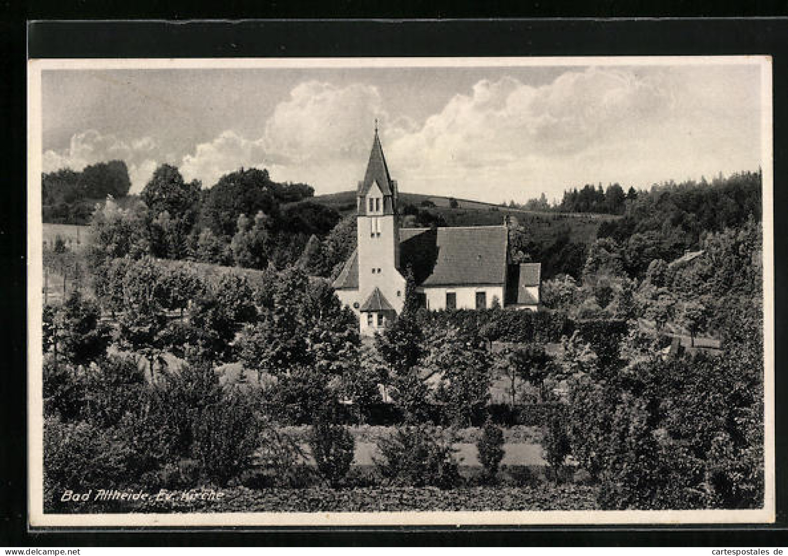 AK Bad Altheide, Blick Auf Die Evangel. Kirche  - Schlesien