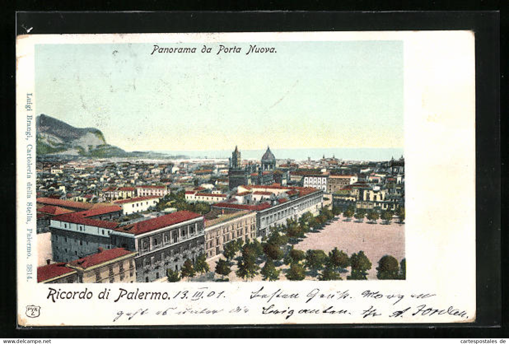 Cartolina Palermo, Panorama Da Porta Nuova  - Palermo