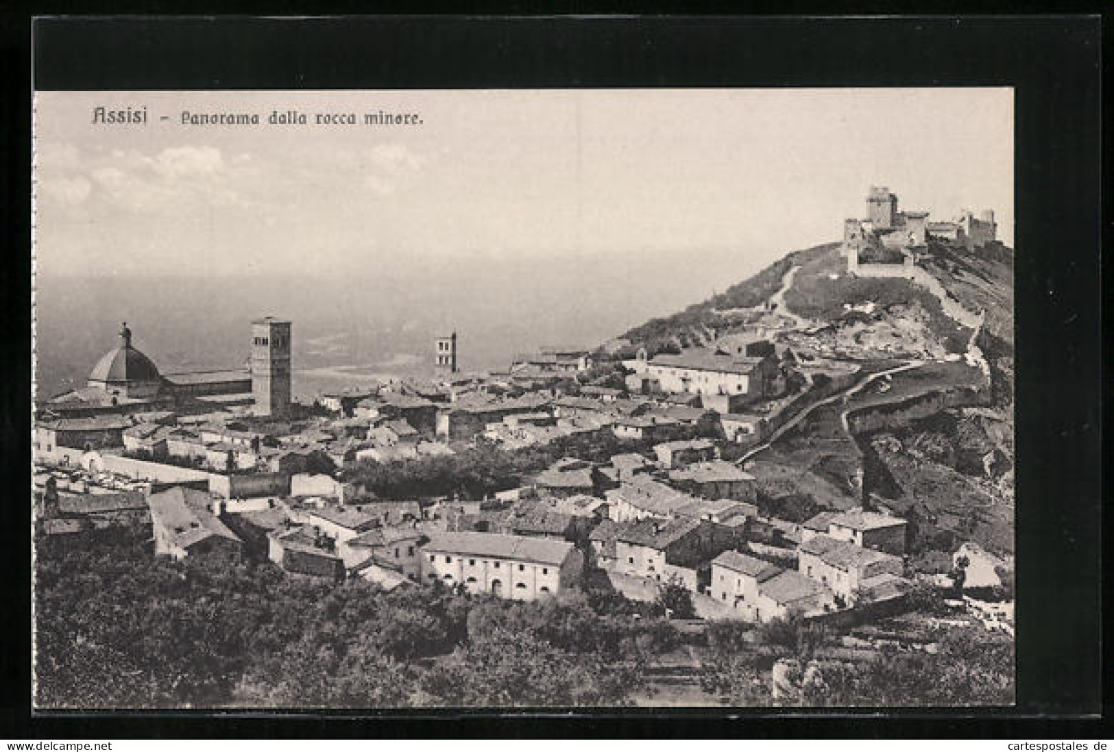 Cartolina Assisi, Panorama Dalla Rocca Minore  - Sonstige & Ohne Zuordnung