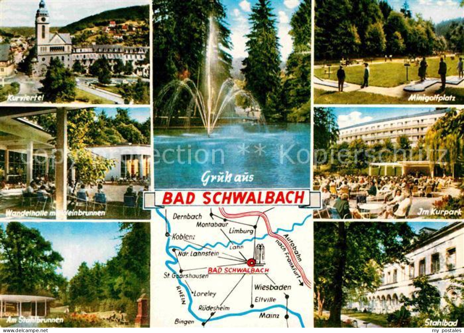 72751666 Bad Schwalbach Kurviertel Wandelhalle Weinbrunnen Stahlbrunnen Minigolf - Bad Schwalbach