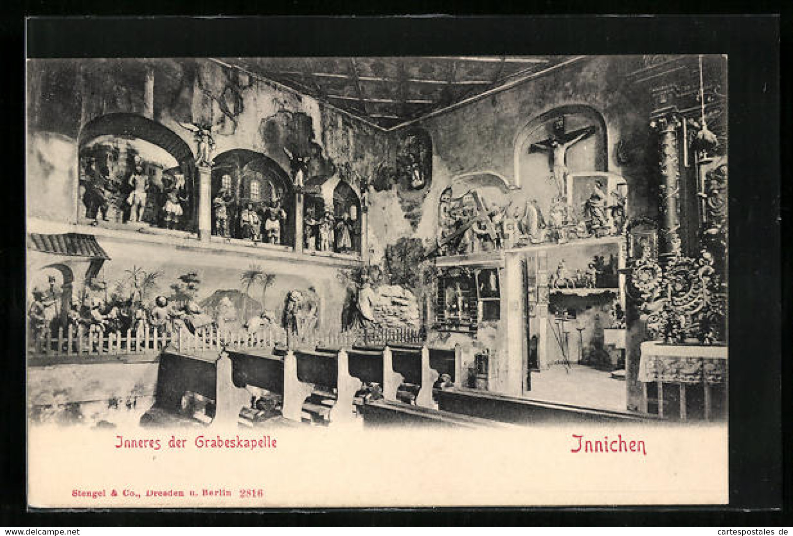 Cartolina Innichen, Inneres Der Grabeskapelle  - Altri & Non Classificati
