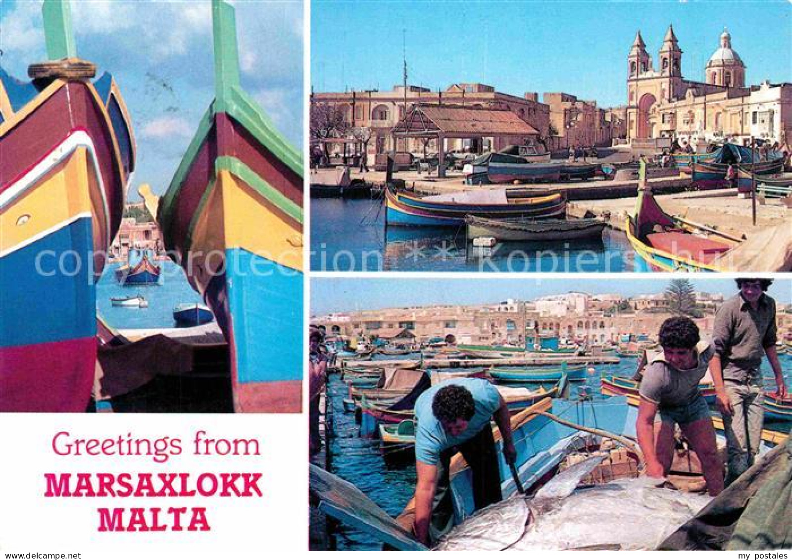 72751610 Marsaxlokk Hafen Basilika Fischer Marsaxlokk - Malta