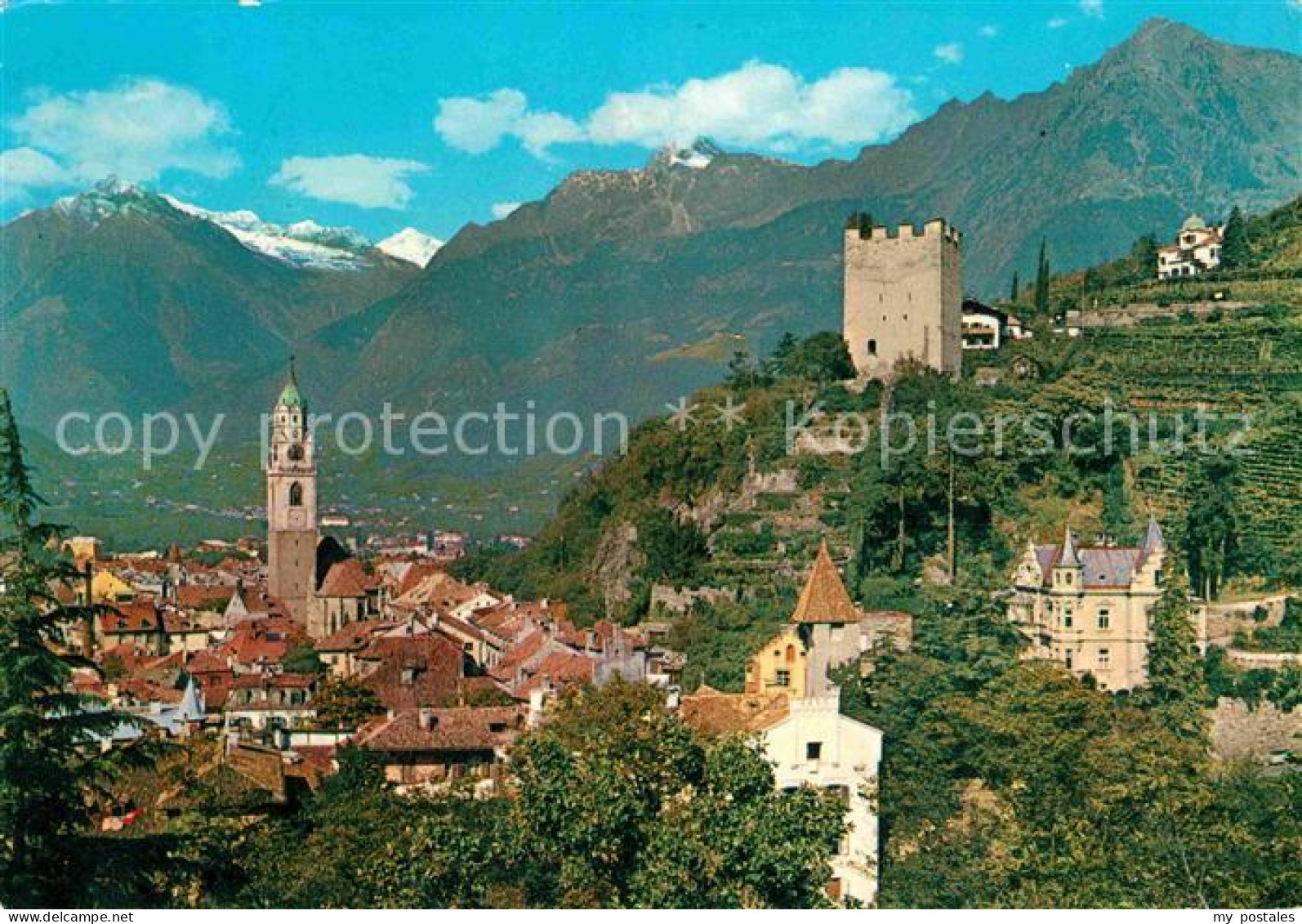 72751599 Meran Merano Kirche Schloss Panorama  Merano - Other & Unclassified