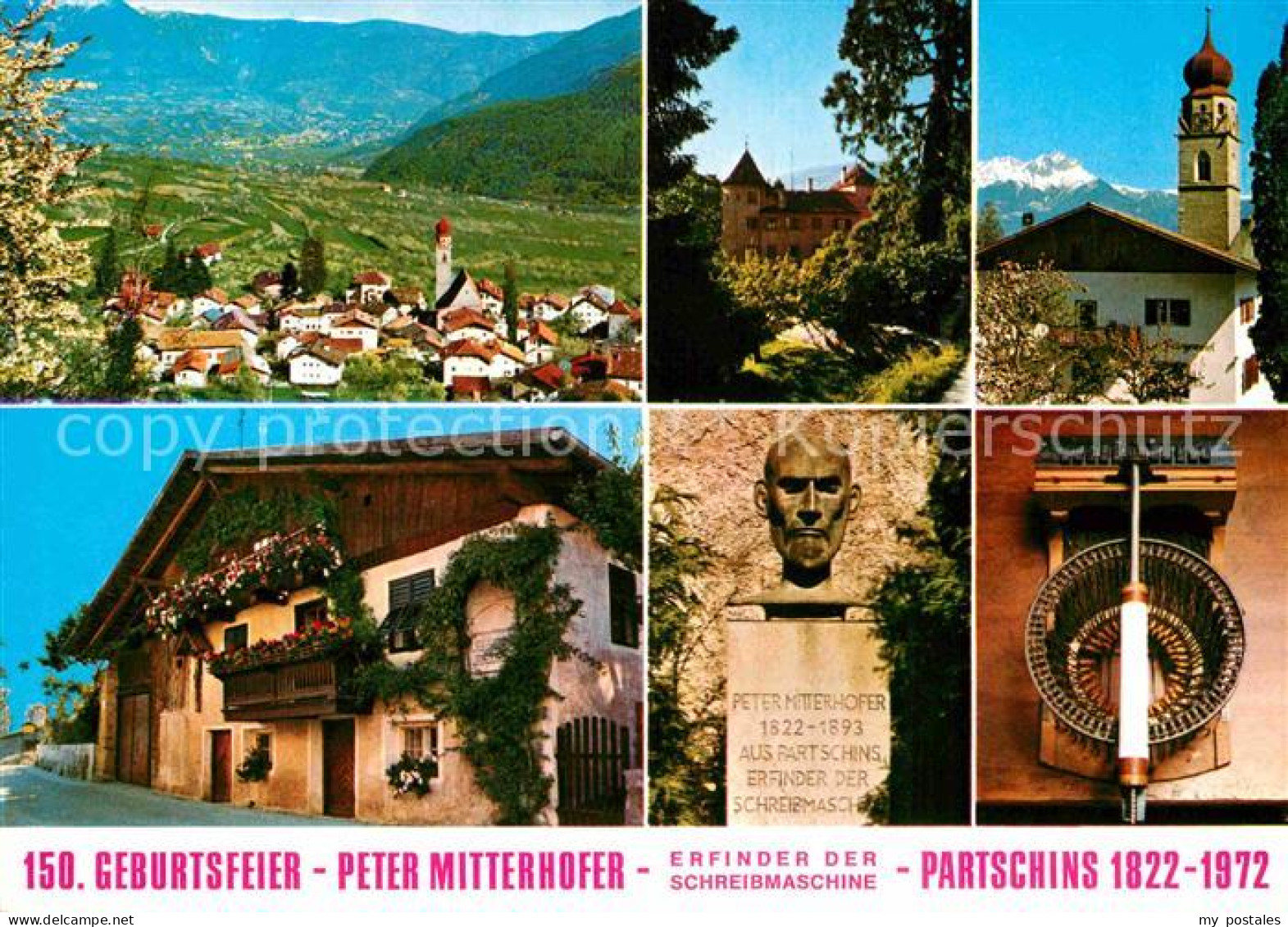 72751260 Partschins Parcines 150 Jahre Peter Mitterhofer Erfinder Der Schreibmas - Other & Unclassified