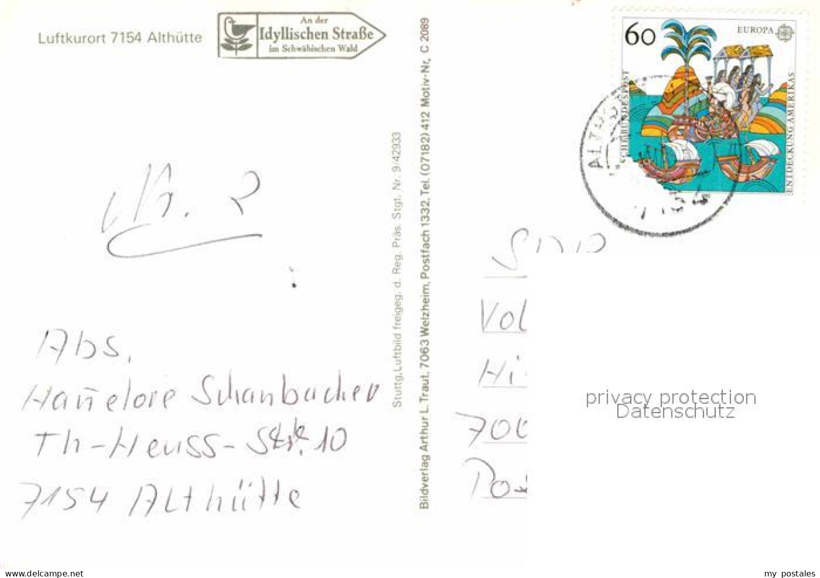 72751108 Althuette Wuerttemberg Luftkurort Fliegeraufnahme Althuette - Other & Unclassified