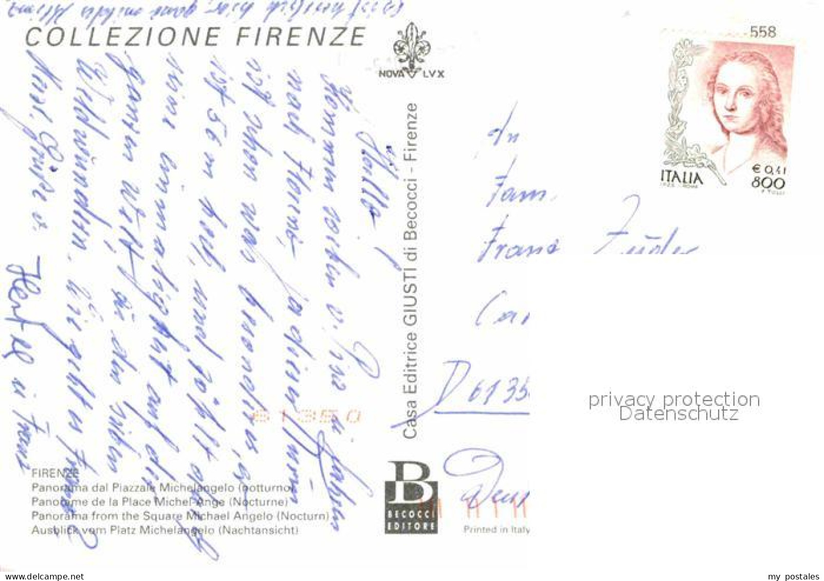 72751086 Firenze Florenz Blick Vom Michelangelo Platz Bei Nacht  - Other & Unclassified