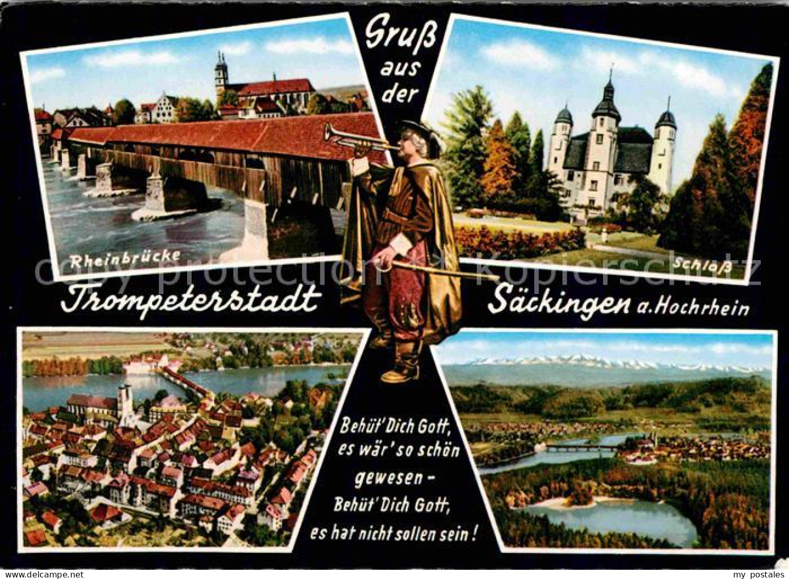 72750740 Saeckingen Rhein Rheinbruecke Schloss Panorama Luftaufnahme Bad Saeckin - Bad Saeckingen