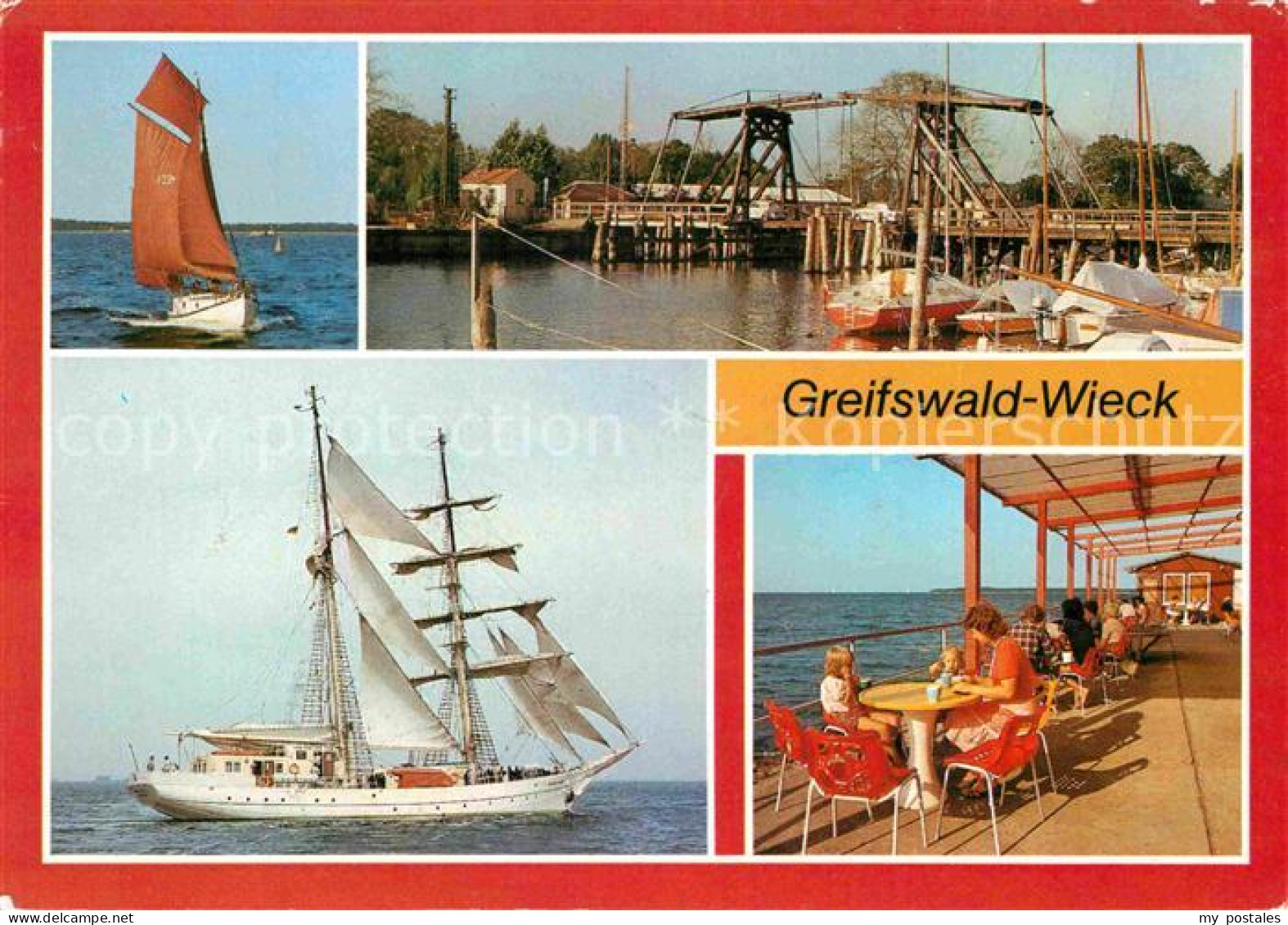 72750709 Wieck Greifswald Zeesenboot Klappbruecke Technisches Denkmal HO Gaststa - Greifswald