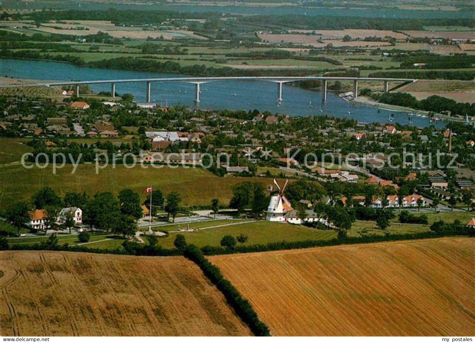 72750639 Sonderborg Fliegeraufnahme Dybbol Molle Und Bruecke  - Denmark