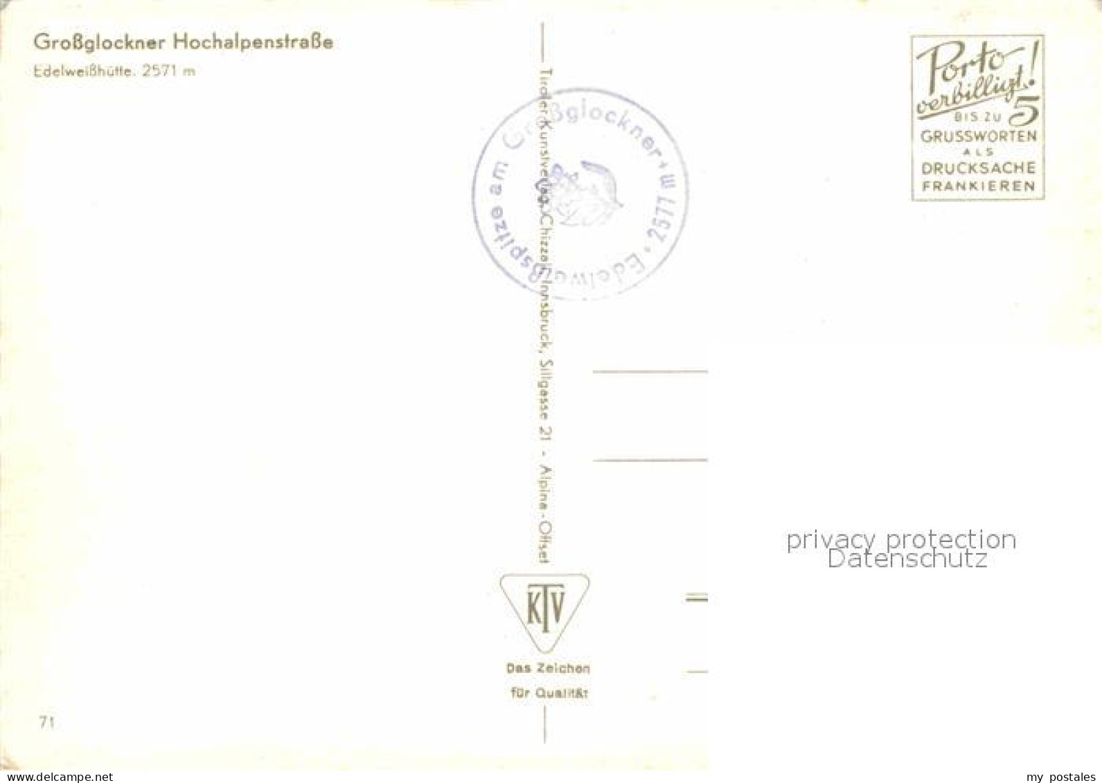 72750612 Grossglockner Hochalpenstrasse Edelweisshuette Heiligenblut - Autres & Non Classés