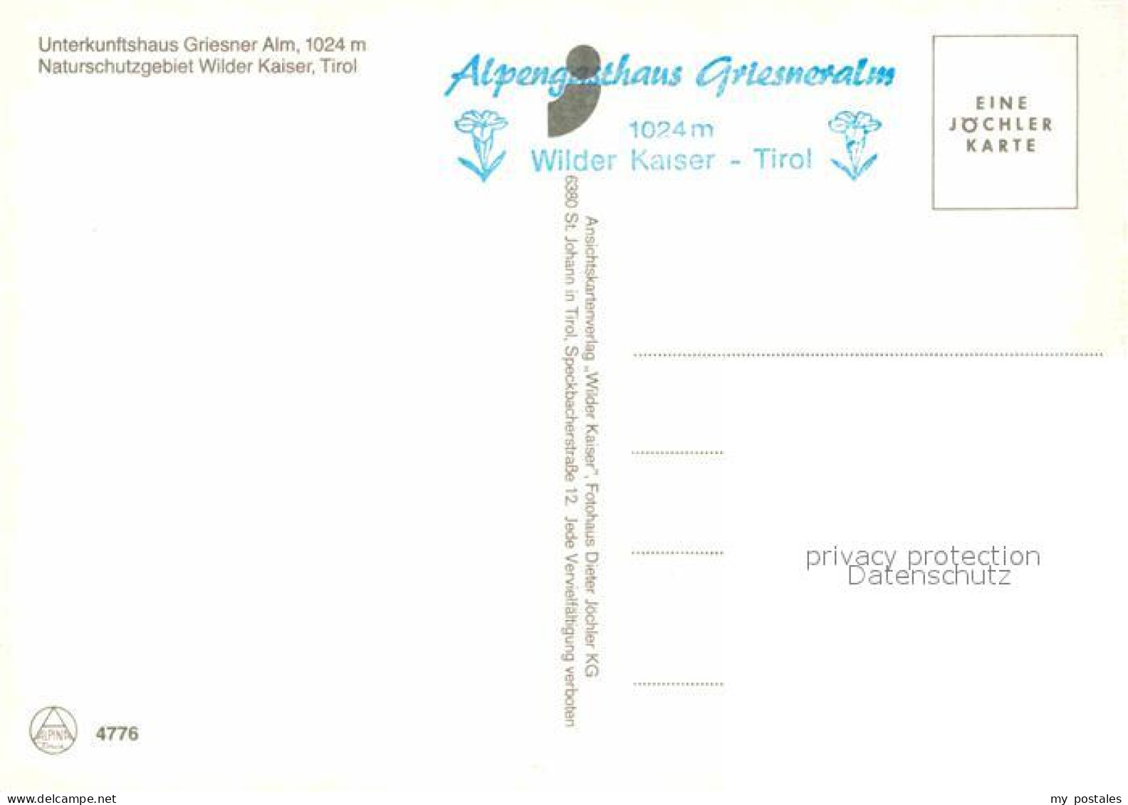 72750600 Grieseneralm Im Wilden Kaiser Grieseneralm - Other & Unclassified