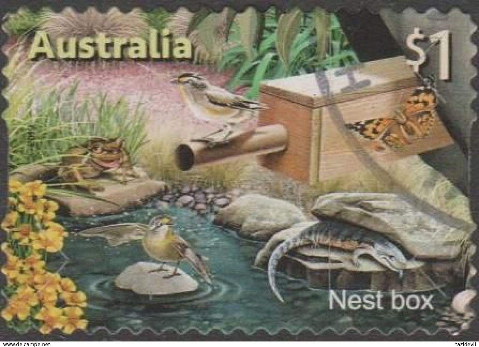 AUSTRALIA - DIE-CUT-USED 2019 $1.00 Stamp Collecting Month- In The Garden - Nest Box - Gebruikt