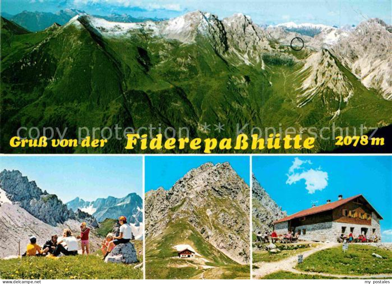 72750405 Fiderepasshuette Alpenpanorama Bergwandern Allgaeuer Alpen Fiderepasshu - Oberstdorf