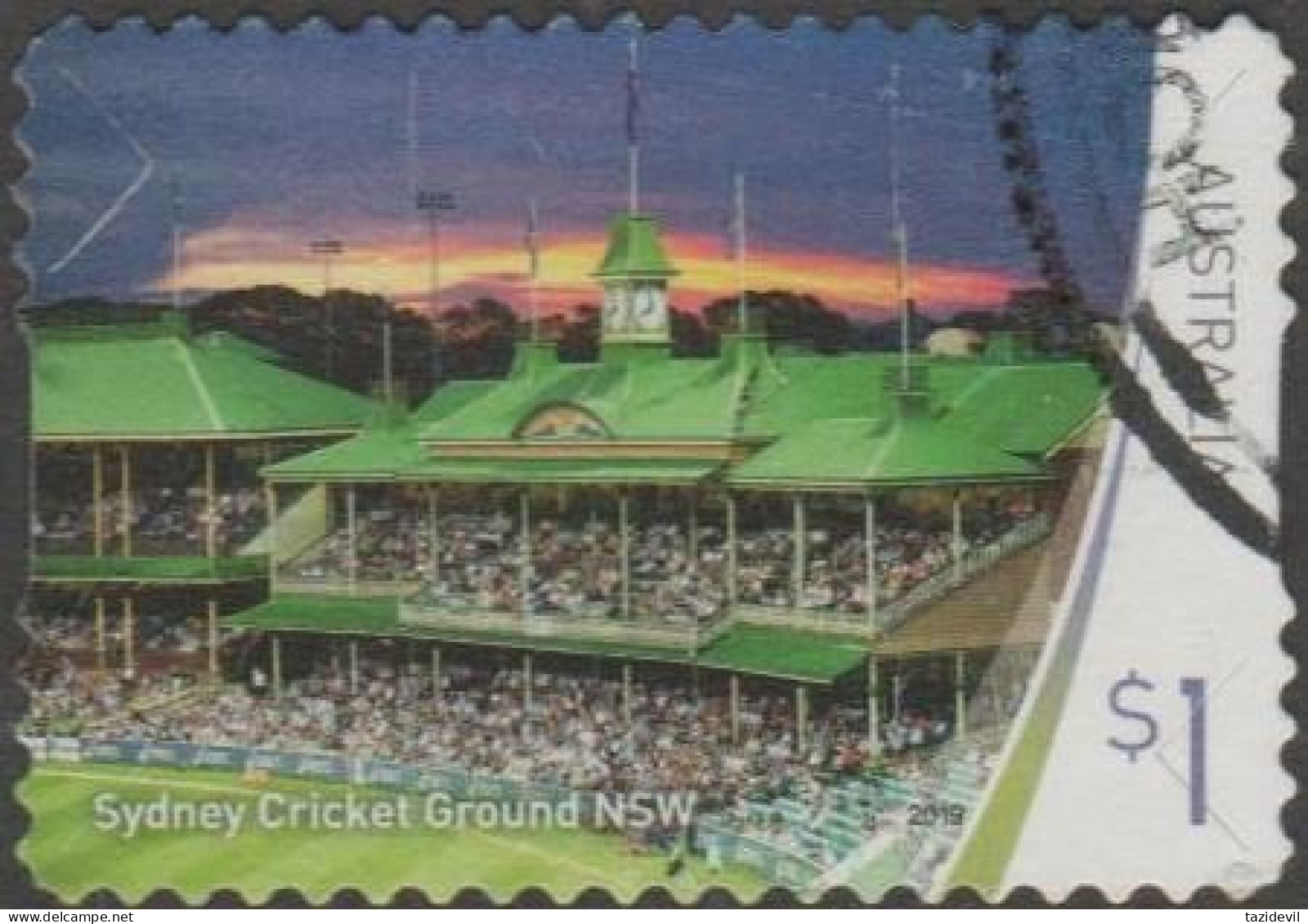 AUSTRALIA - DIE-CUT-USED 2019 $1.00 Sports Stadiums - Sydney Cricket Ground N.S.W. - Gebruikt