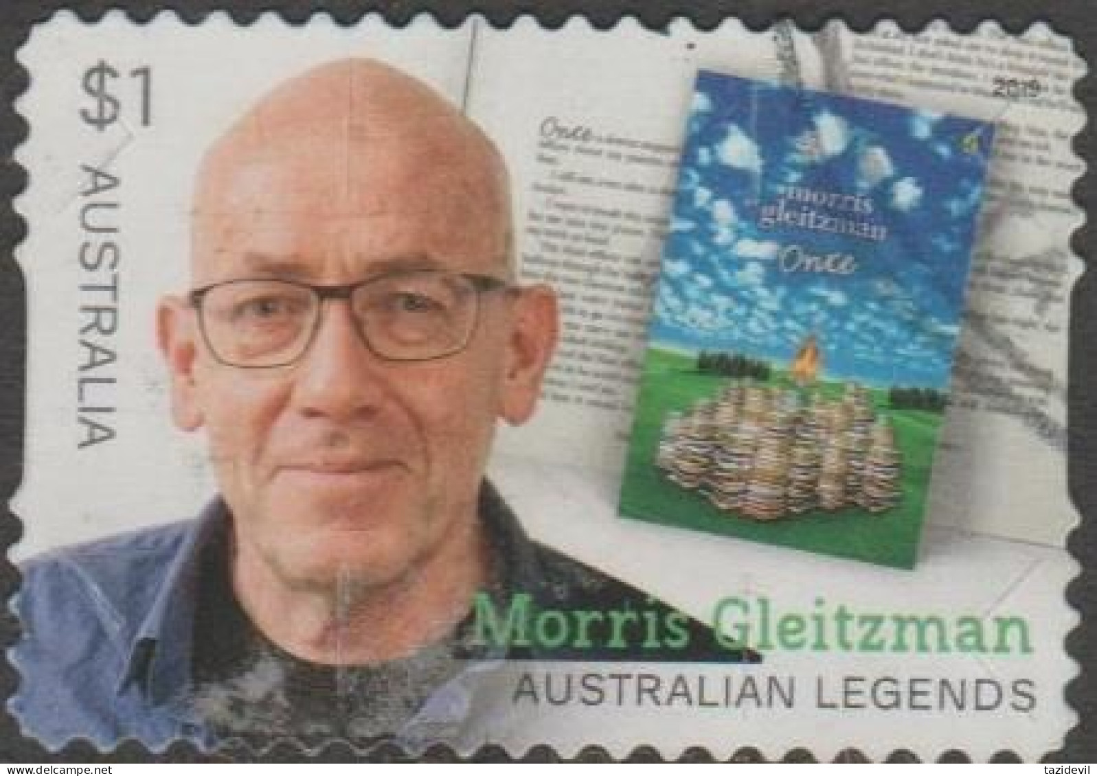 AUSTRALIA - DIE-CUT-USED 2019 $1.00 Legends Of Children's Books - Morris Gleitzman - Gebruikt
