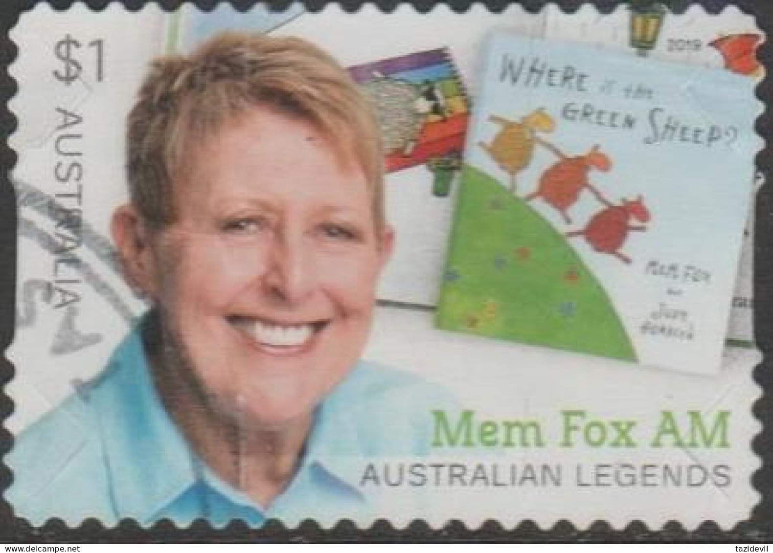 AUSTRALIA - DIE-CUT-USED 2019 $1.00 Legends Of Children's Books - Mem Fox AM - Gebruikt