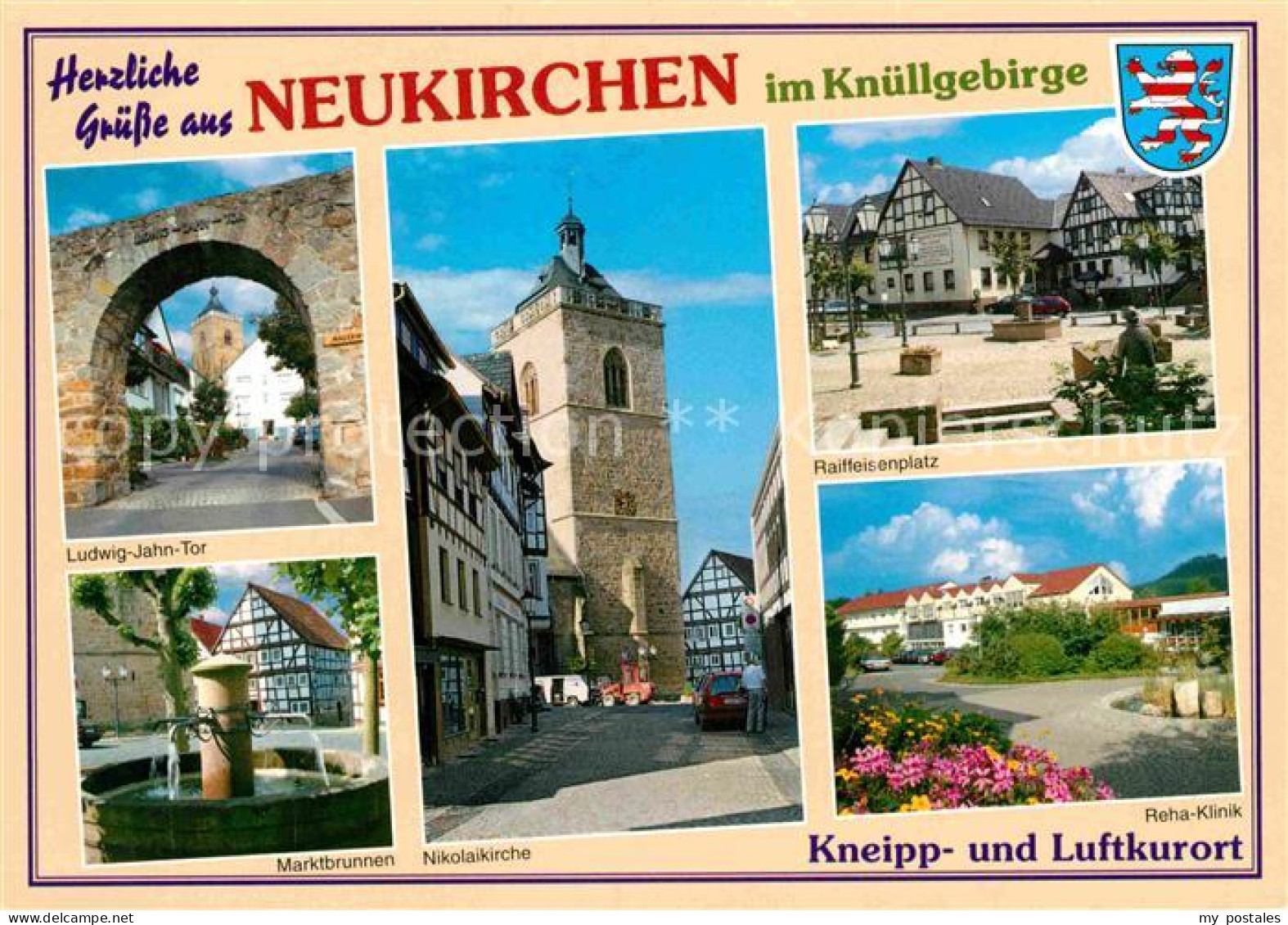 72750224 Neukirchen Knuellgebirge Ludwig Jahn Kirche Marktbrunnen Reha Klinik Ra - Other & Unclassified