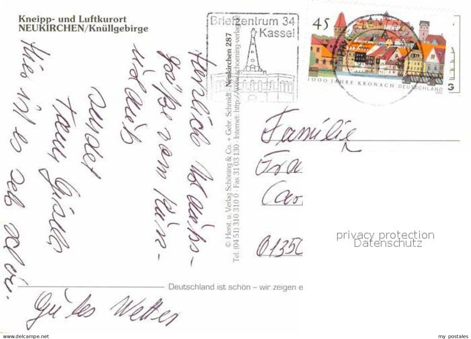 72750224 Neukirchen Knuellgebirge Ludwig Jahn Kirche Marktbrunnen Reha Klinik Ra - Sonstige & Ohne Zuordnung