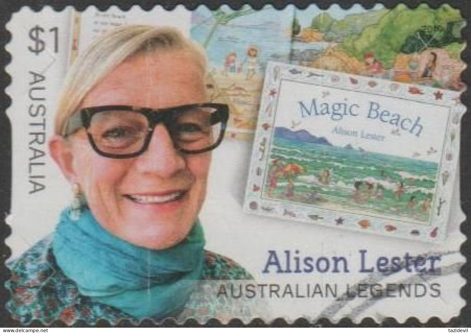 AUSTRALIA - DIE-CUT-USED 2019 $1.00 Legends Of Children's Books - Allison Lester - Gebruikt