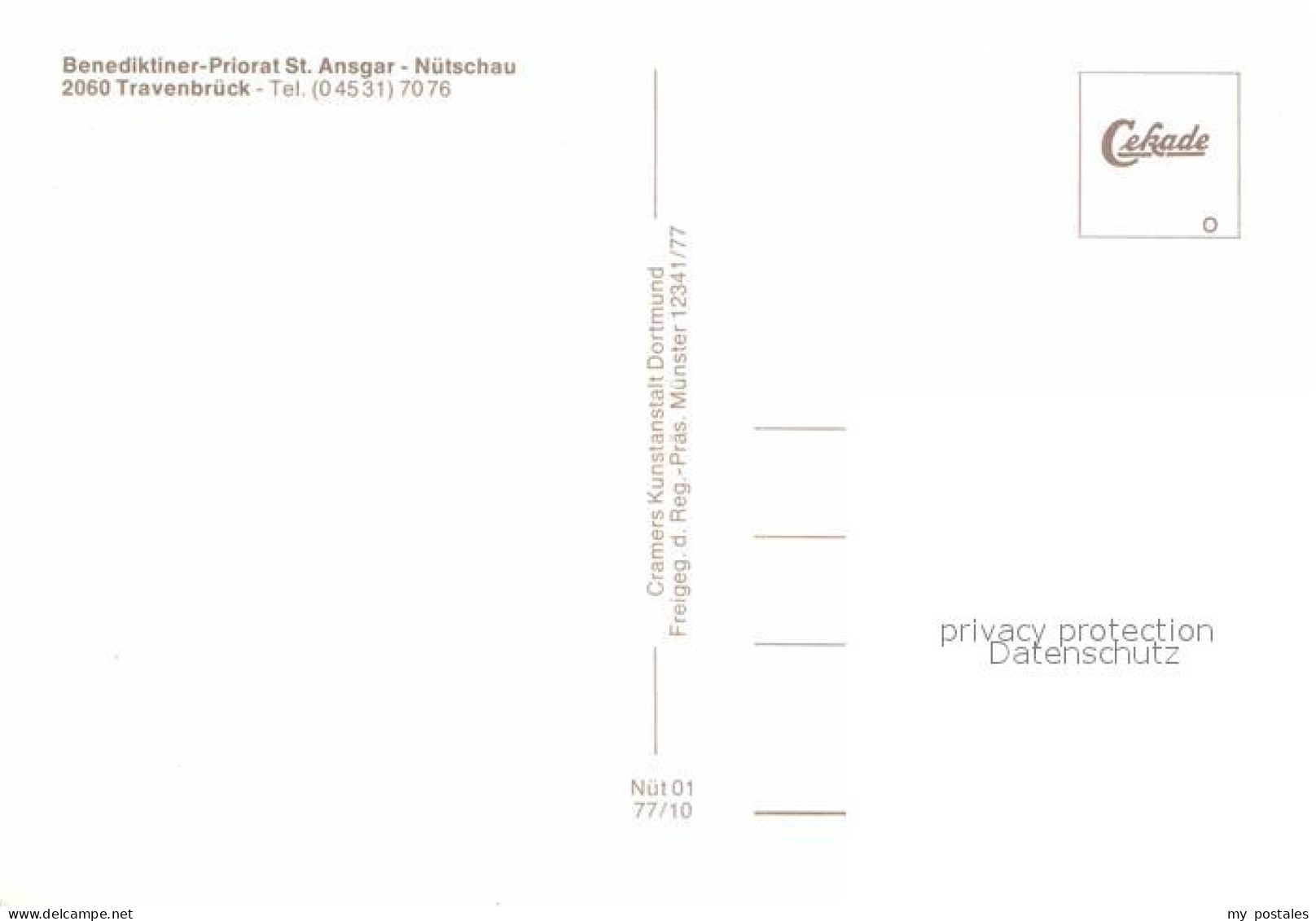 72750142 Travenbrueck Fliegeraufnahme Benediktiner Priorat Sankt Ansgar Travenbr - Autres & Non Classés