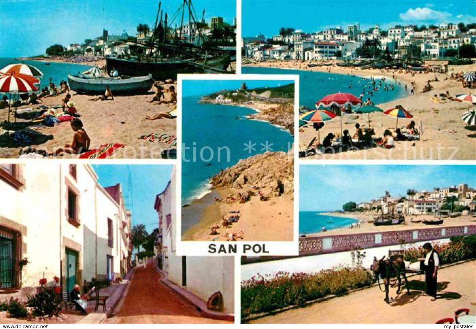 72750139 San Pol De Mar Typische Gassen Strand Eselgespann San Pol De Mar - Sonstige & Ohne Zuordnung