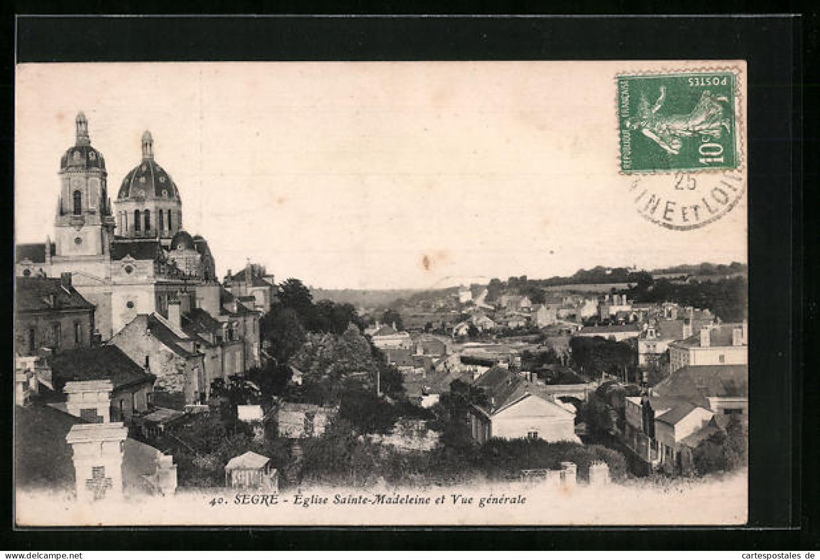 CPA Segre, Eglise Sainte-Madeleine Et Vue Generale  - Segre