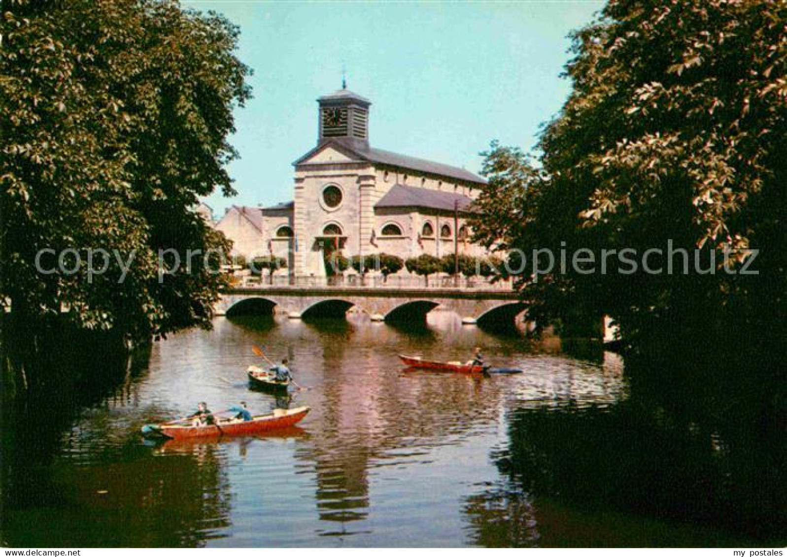 72749502 Nismes Eglise Pont Sur L'Eau Noire Canoe Nismes - Sonstige & Ohne Zuordnung