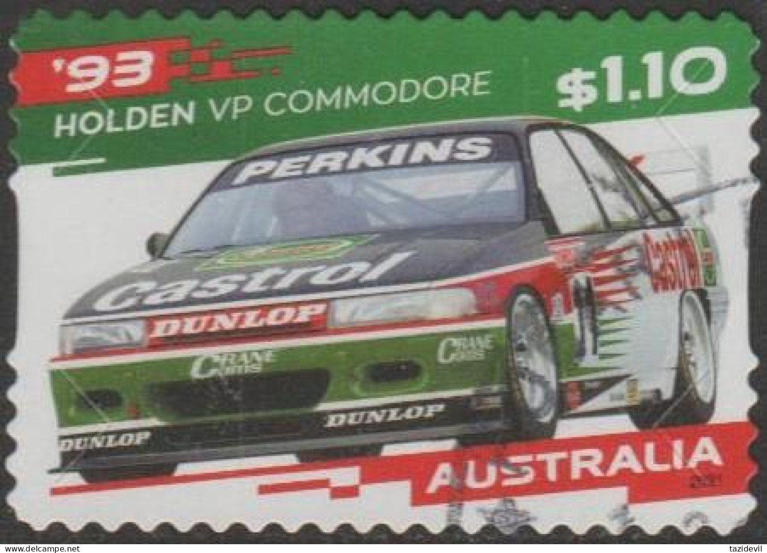 AUSTRALIA - DIE-CUT-USED 2021 $1.10 Holden's Last Roar - Holden 1993 VP Commodore - Gebraucht