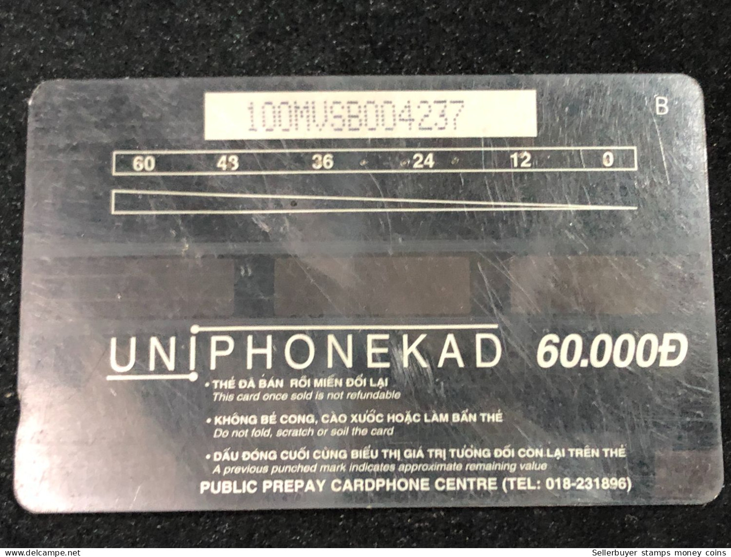 Card Phonekad Vietnam(LUNAR NEW YEAR 60 000dong-1996)-1pcs - Viêt-Nam