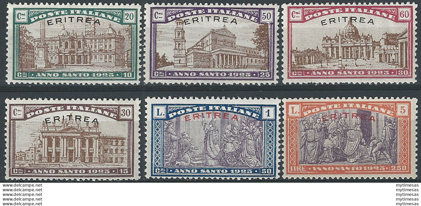 1925 Eritrea Anno Santo 6v. MNH Sassone N. 87/92 - Other & Unclassified