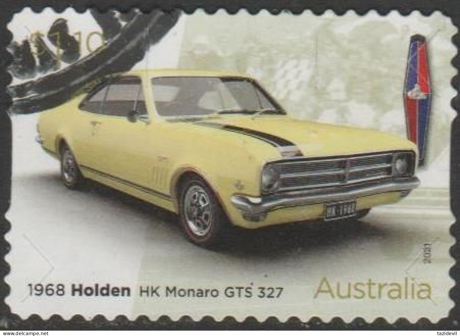 AUSTRALIA - DIE-CUT-USED 2021 $1.10 Holden Australian Icon - 1968 Holden HK Monaro - Motor Vehicle - Oblitérés