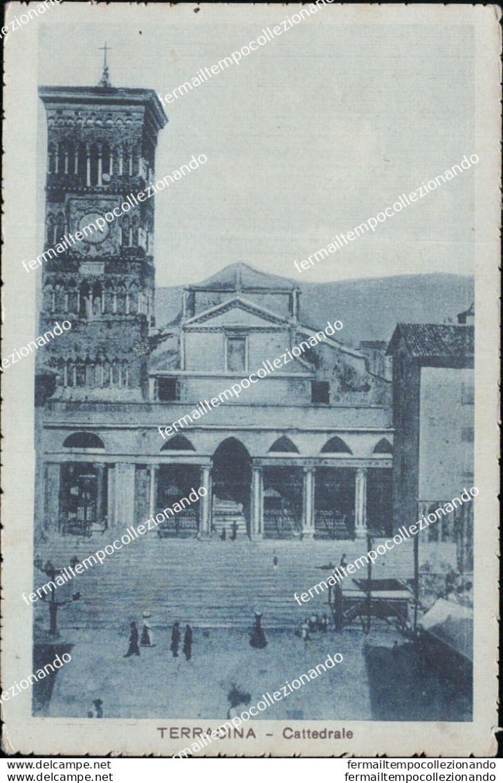 Az68 Cartolina Terracina Cattedrale 1920 Provincia Di Latina - Latina