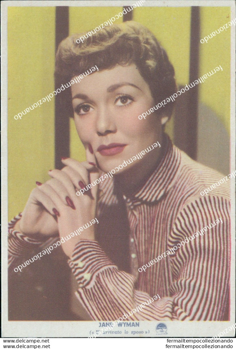 Bn216 Cartolina Jane Wyman Attrice Actress Cinema Star Personaggi Famosi - Artisti