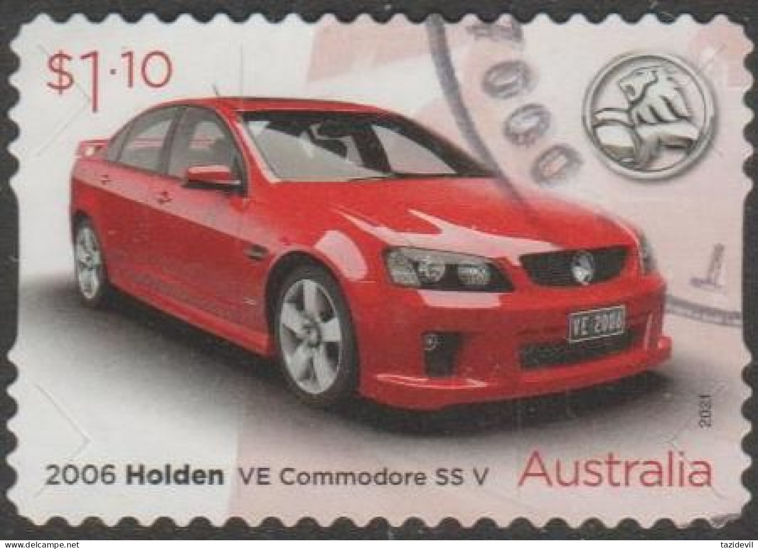 AUSTRALIA - DIE-CUT-USED 2021 $1.10 Holden Australian Icon - 2006 Holden Commodore SSV - Motor Vehicle - Used Stamps