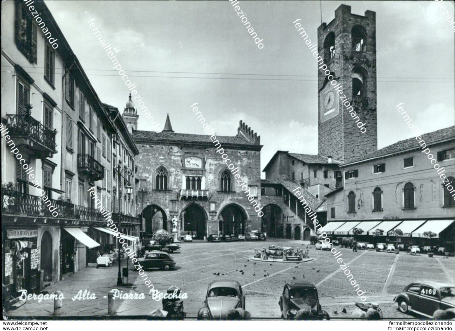 Bi620 Cartolina Bergamo Alta Piazza Vecchia - Bergamo