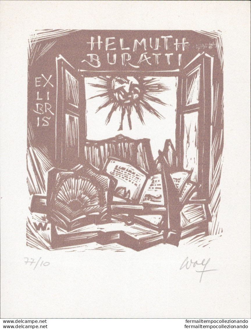 Am681 Ex Libris Helmuth Buratti - Ex-Libris