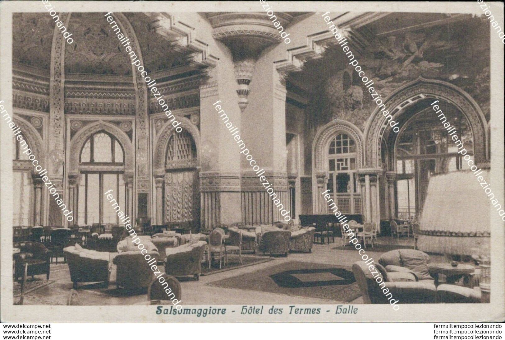 Bb583 Cartolina Salsomaggiore Hotel Des Termes Halle Parma Emilia Romagna - Parma
